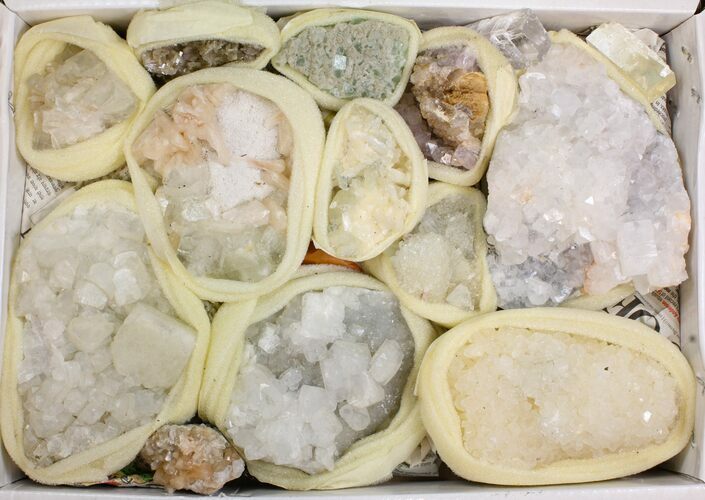 Mixed Indian Mineral & Crystal Flat - Pieces #138522
